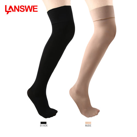 Ladies Sizes 9-12(Shoe Size 5-9), 10-12(Shoe Size 8-12), 60 DEN Opaque Thigh High Stockings. 6 Pairs Pack. Assorted 2 Colors.