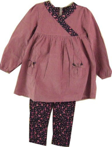 SKU: 71032TDR Toddler Girls Sizes 2T/3T/4T Long Sleeves. Dress+Pants Legging 2-PC Sets