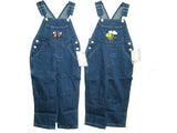 SKU: 202C Toddler Girls Sizes 2T/3T/4T Cotton Denim Embroidery Bib Pocket Overall