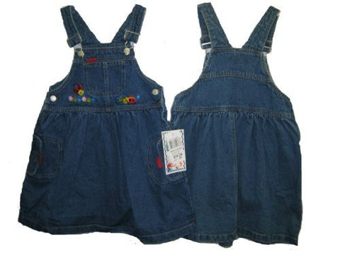 SKU: 95918-BB Girls's Sizes 2T/3T/4T/5T Denim Embroidered Jumper Dress, (Prepack=24 PCS, Wholesale B2B)