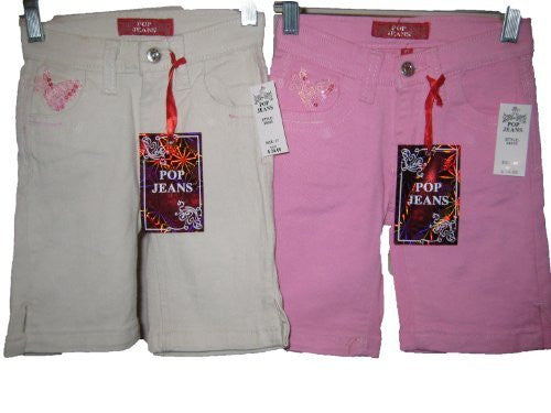 SKU: GJS24505 Girls Sizes 2/3/4 Stretchable Twill 5 Pockets Bermuda Shorts.