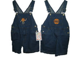 SKU: 10101 Boy's Sizes 4/5/6/7 Denim Embroidered Bib Pocket Shortalls.