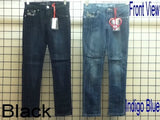 SKU: SK716005 Girls Sizes 7/8/10/12/14 Stretchable Denim 5 Pockets Embroidered Jeans. Skinny Cut.