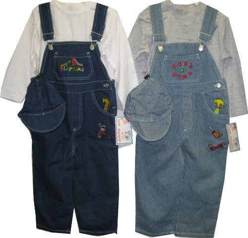 SKU: 1002-BB Toddler Boys Sizes 2T/3T/4T Cotton Denim Overall 2-PC Sets. (Prepack=24 Sets)