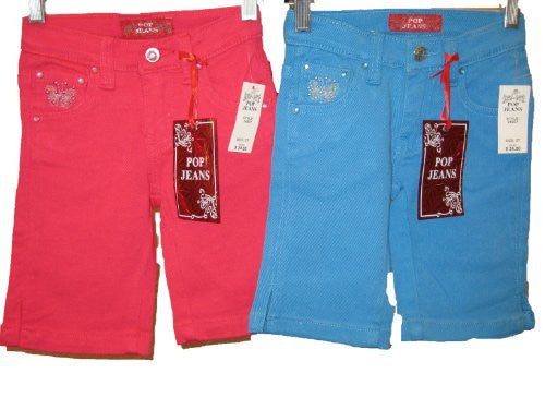 SKU: GJS24507 Girls Sizes 2/3/4 Stretchable Twill 5 Pockets Bermuda Shorts.