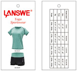 Ladies Sizes S, M, L, XL, Stretchable Yoga Sports Short Sleeves Tops + Running Shorts with Compression Tights. * 2 Units Pack*