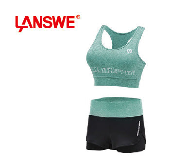 Ladies Sizes S, M, L, XL, Stretchable Yoga Sports Padded Bra + Running Shorts with Compression Tights. * 2 Units Pack*
