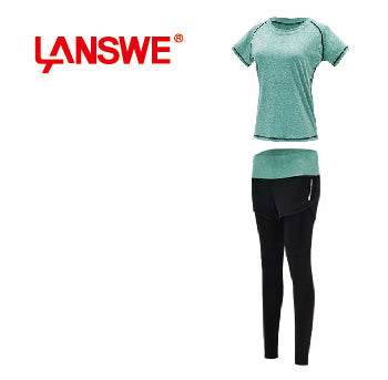 Ladies Sizes S, M, L, XL, Stretchable Yoga Sports Short Sleeves Tops + Sports Shorts+Legging Tights, Pullon Pants. *2 Units Pack*