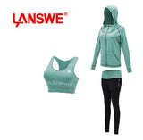 Ladies Sizes S, M, L, XL, Stretchable Yoga Sports Hoodie Zip Jackets + Sports Padded Bra + Sports Shorts&Legging Tights, Pullon Pants. *3 Units Pack*